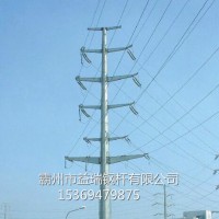 巴中市供应10kv双回路15米耐张钢杆 益瑞钢杆